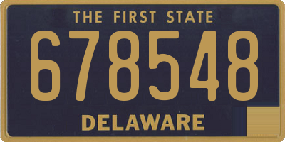DE license plate 678548