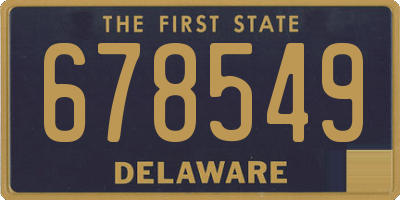 DE license plate 678549