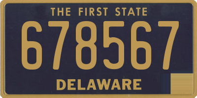 DE license plate 678567