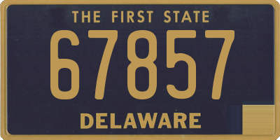 DE license plate 67857