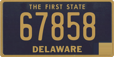 DE license plate 67858