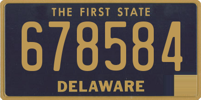 DE license plate 678584