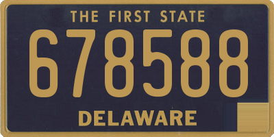 DE license plate 678588