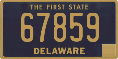 DE license plate 67859