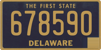 DE license plate 678590