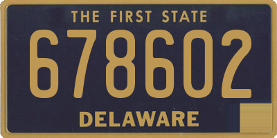 DE license plate 678602