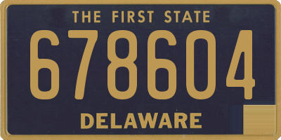 DE license plate 678604