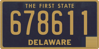 DE license plate 678611