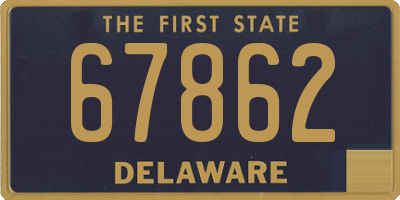 DE license plate 67862