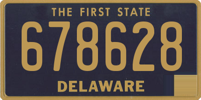 DE license plate 678628