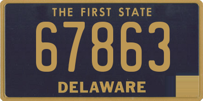 DE license plate 67863