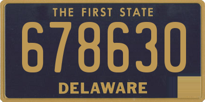 DE license plate 678630