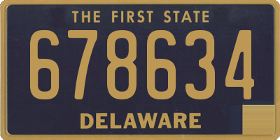 DE license plate 678634