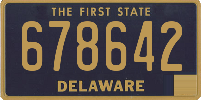 DE license plate 678642