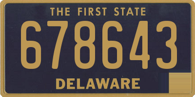 DE license plate 678643