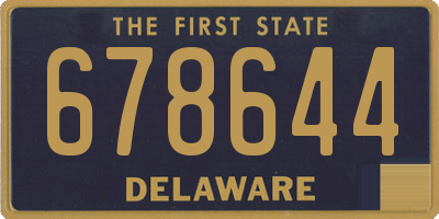 DE license plate 678644