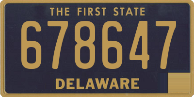 DE license plate 678647