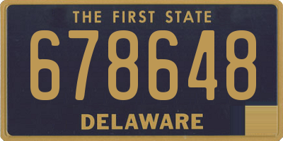 DE license plate 678648
