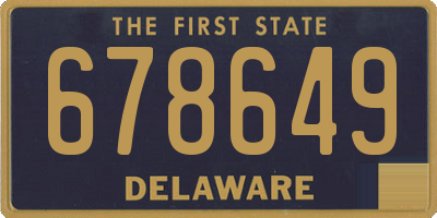 DE license plate 678649