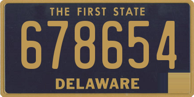 DE license plate 678654