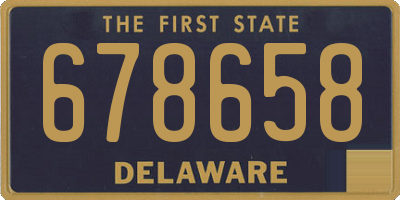 DE license plate 678658