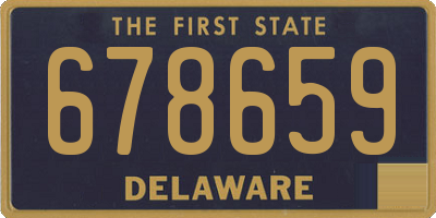 DE license plate 678659