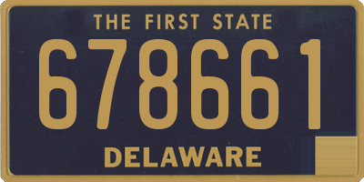 DE license plate 678661
