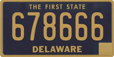 DE license plate 678666
