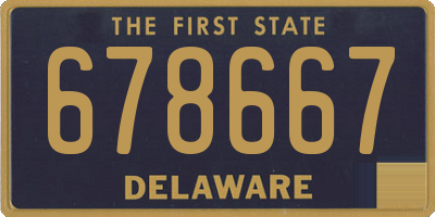 DE license plate 678667