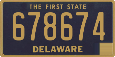 DE license plate 678674