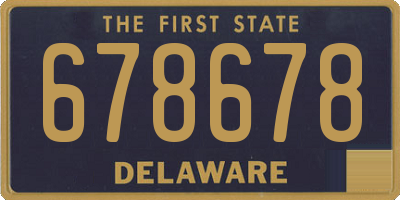 DE license plate 678678