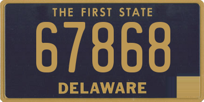 DE license plate 67868