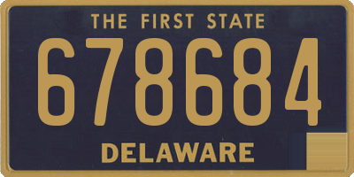 DE license plate 678684