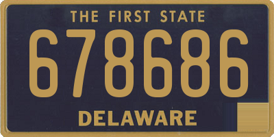 DE license plate 678686