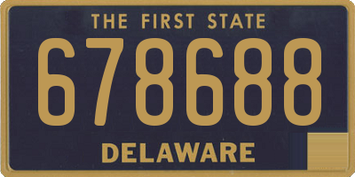 DE license plate 678688