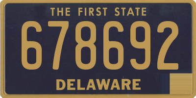 DE license plate 678692