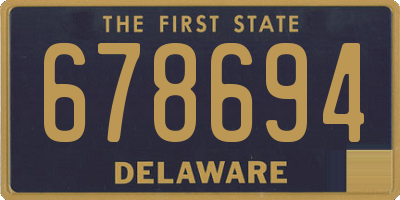 DE license plate 678694