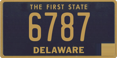 DE license plate 6787