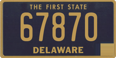 DE license plate 67870