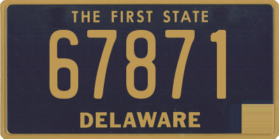 DE license plate 67871