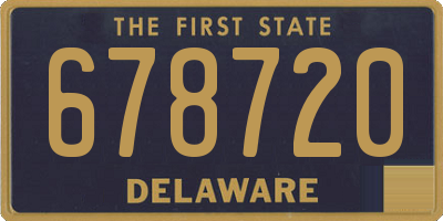 DE license plate 678720