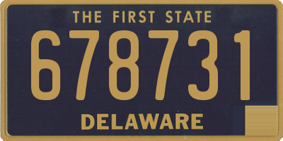 DE license plate 678731