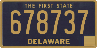 DE license plate 678737