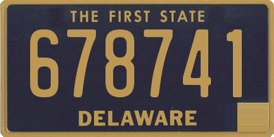 DE license plate 678741