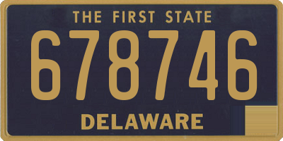 DE license plate 678746