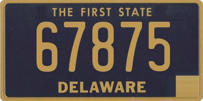 DE license plate 67875