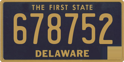 DE license plate 678752