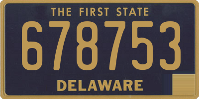 DE license plate 678753