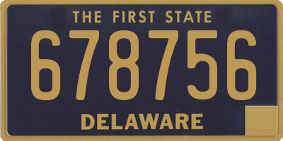 DE license plate 678756