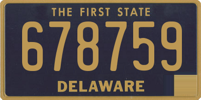 DE license plate 678759